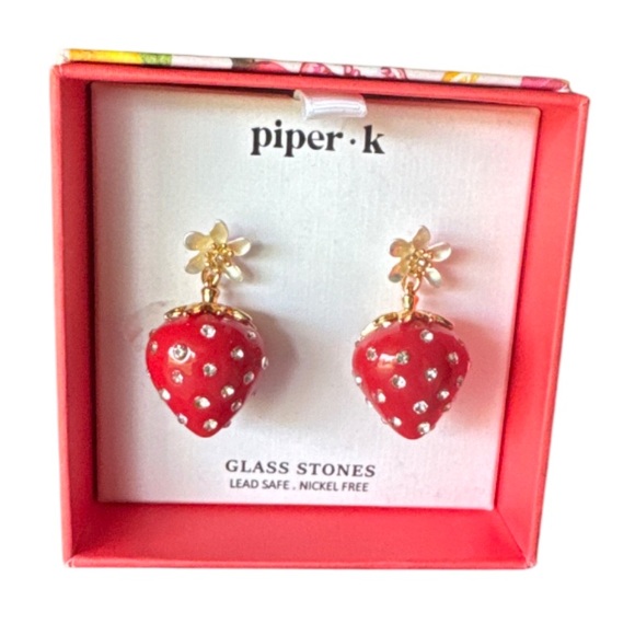 Piper K Jewelry - New Piper K Red Strawberry Earrings